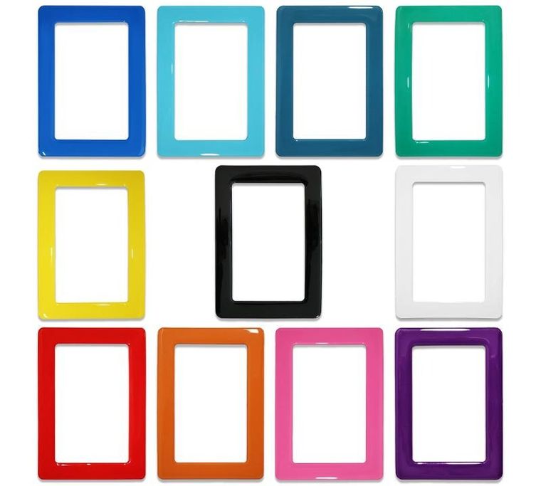 Magnetyczna ramka samoprzylepna, 12.3-8,1 cm, pomarańczowa