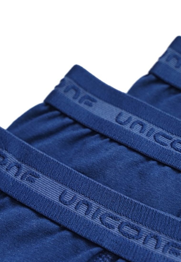 Majtki bokserki męskie, granatowe, zestaw, 3 szt., Uniconf