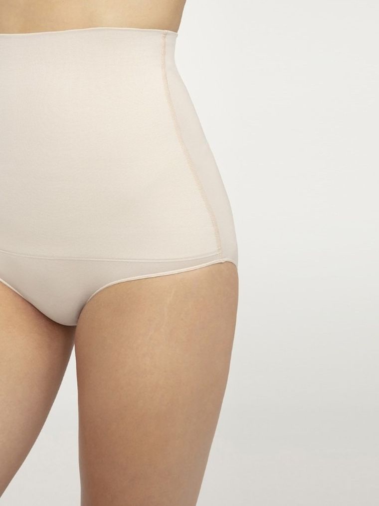 Majtki damskie z wysokim stanem, beżowe, High Waist Corrective Wear, Gatta