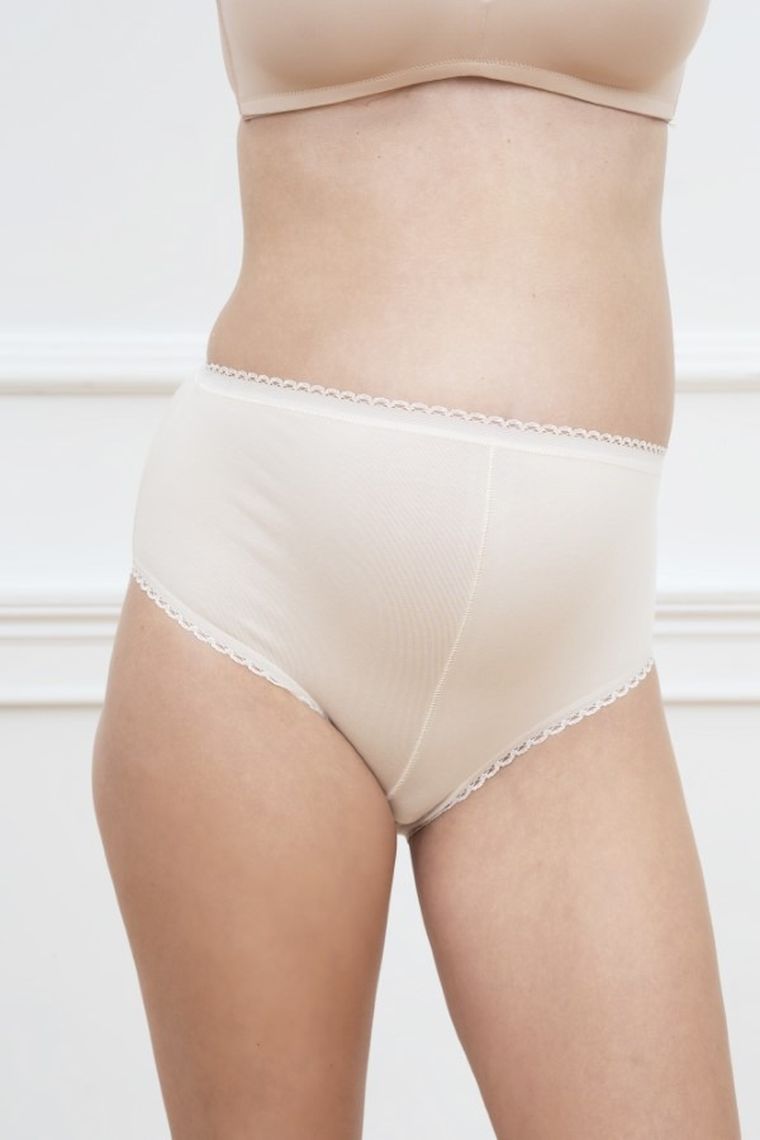 Majtki figi damskie, ciążowe, ecru, Italian Fashion