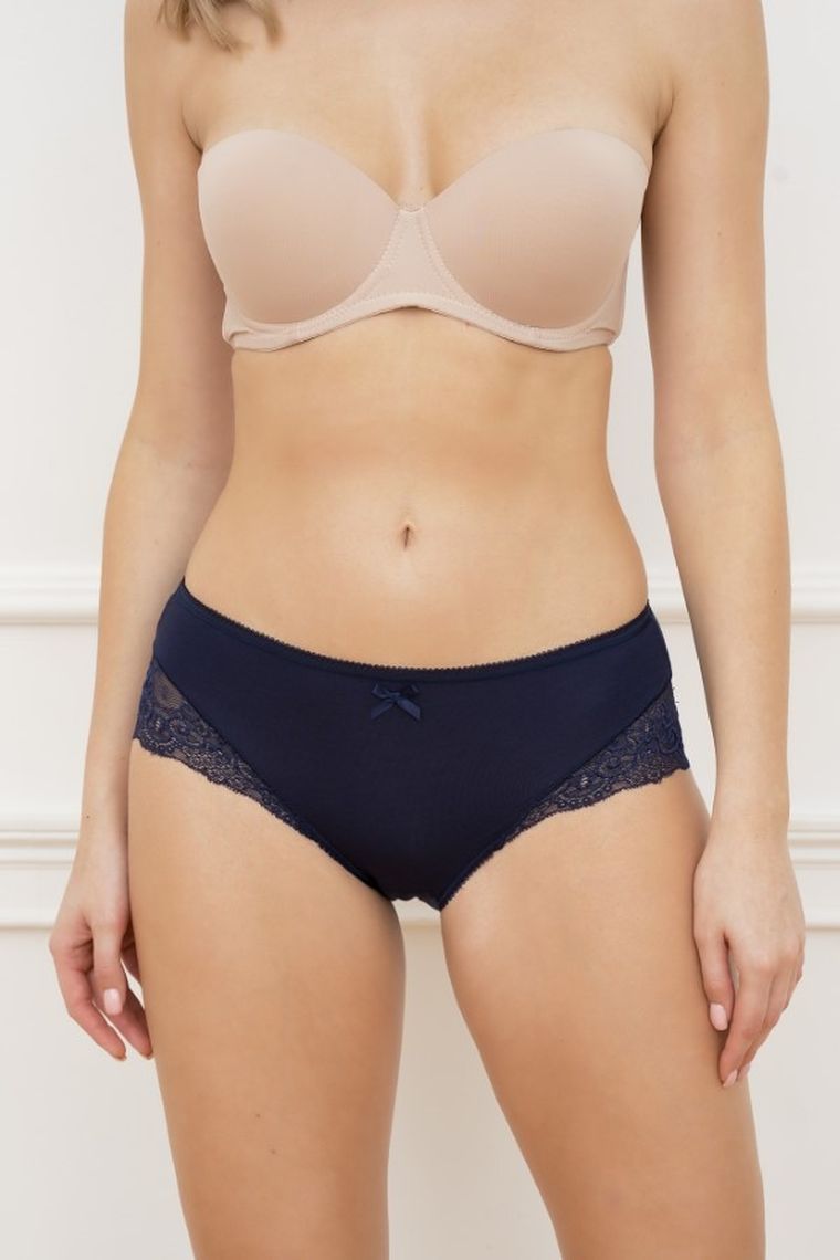 Majtki figi damskie, granatowe, Galaktyka, Italian Fashion