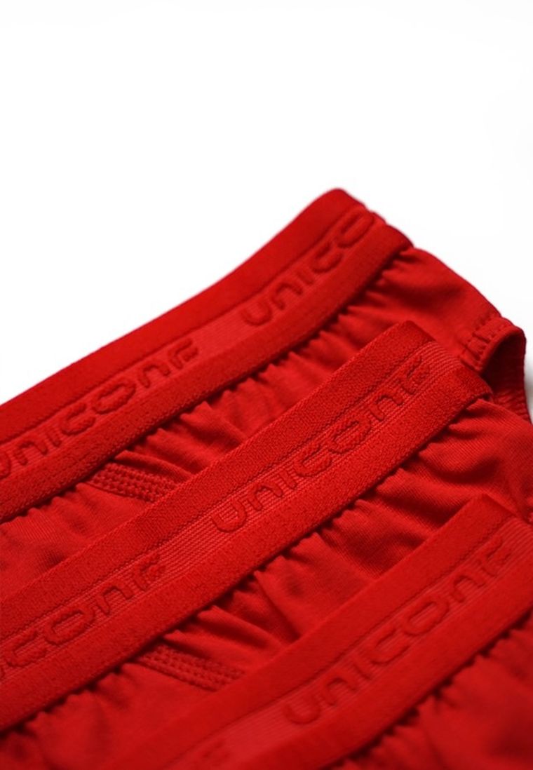 Majtki slipki męskie, czerwone, zestaw, 3 szt., Uniconf