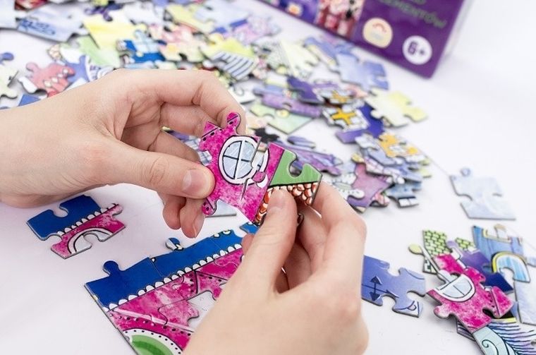 Maka Kids, Baśniowe wzgórze, puzzle magnetyczne, 120 elementów