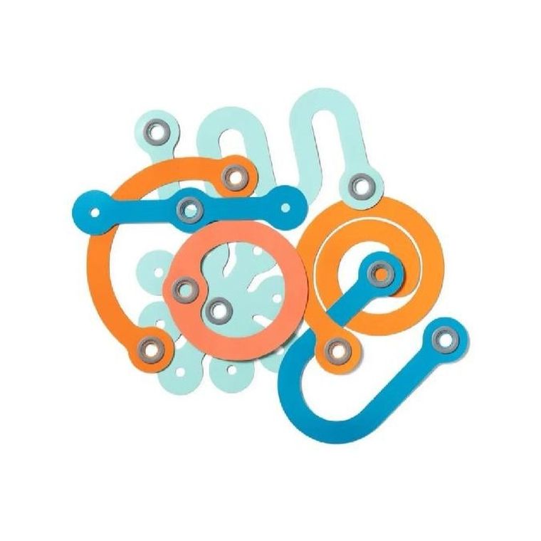 Makedo, Deco-Props, zestaw kreatywnych kształtów dekoracyjnych, Twisties, 18 elementów