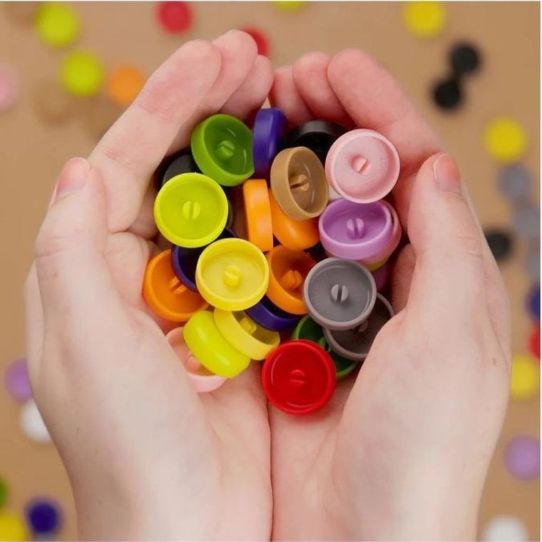 Makedo, Scru-Dot, ozdobne nakładki na śrubki, Twilight Dreams, 36 elementów