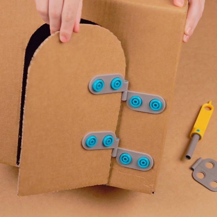 Makedo, Spin-Hinge, zestaw zawiasów, 6 elementów