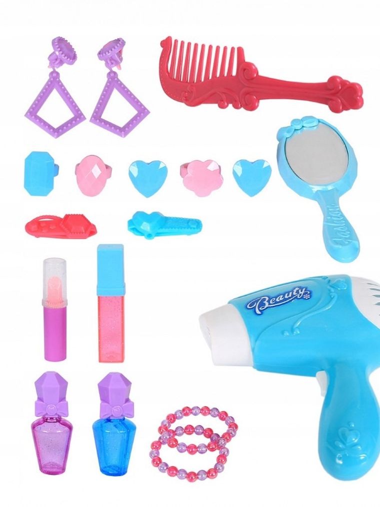 Maksik, toaletka z akcesoriami, różowa