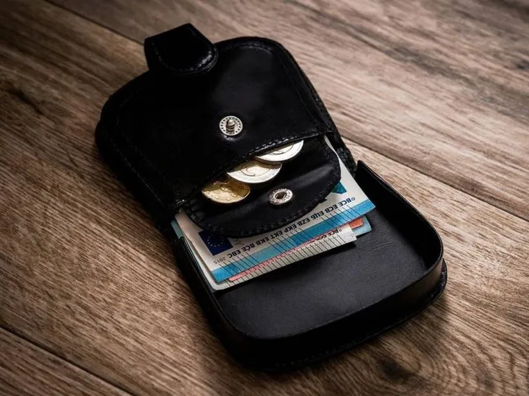 Mała portmonetka ze skóry naturalnej, Peterson