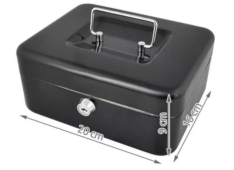 Malatec, kasetka na pieniądze, czarna