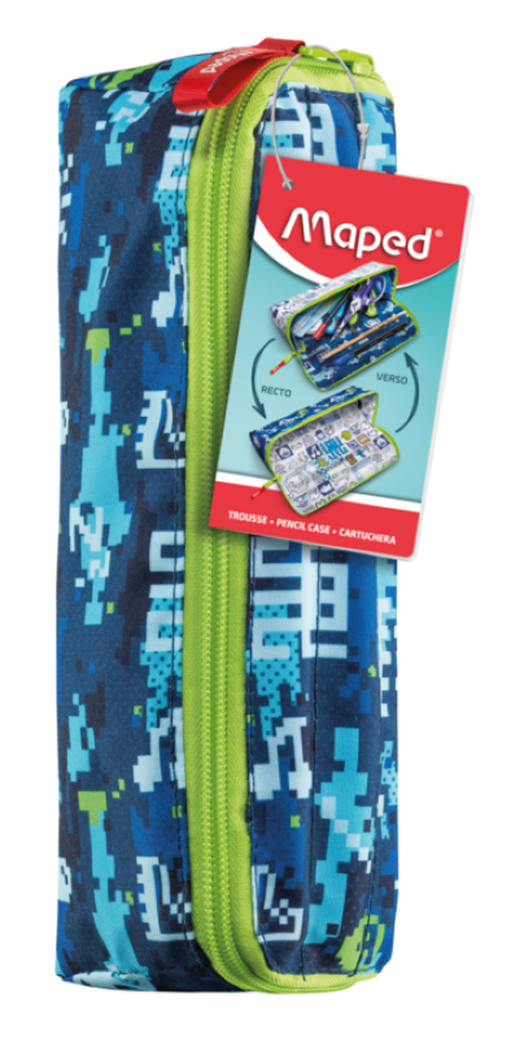 Maped, Pattern, piórnik do pokolorowania, niebieski