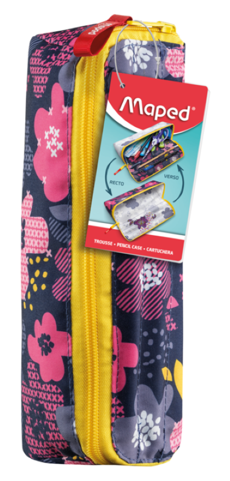 Maped, Pattern, piórnik do pokolorowania, różowy