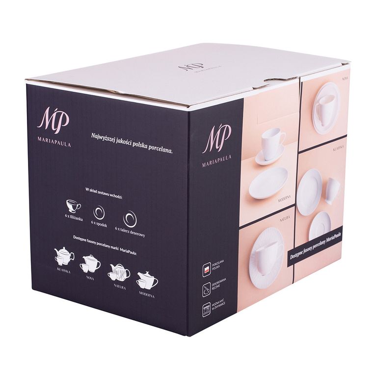 MariaPaula, klasyka złota linia, zestaw kawowy 6/18