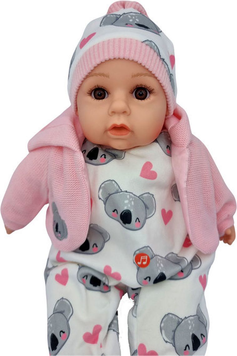 Mario, interaktywna lalka bobas, koala, 45 cm