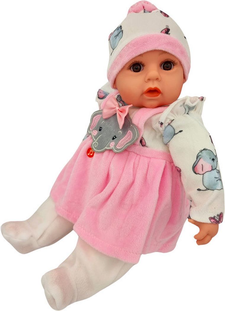 Mario, interaktywna lalka bobas, słonik, 45 cm