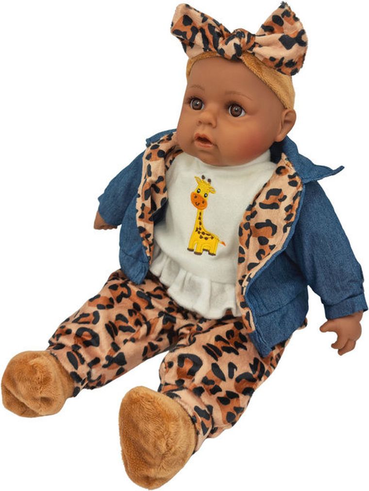 Mario, interaktywna lalka bobas, żyrafa, 45 cm