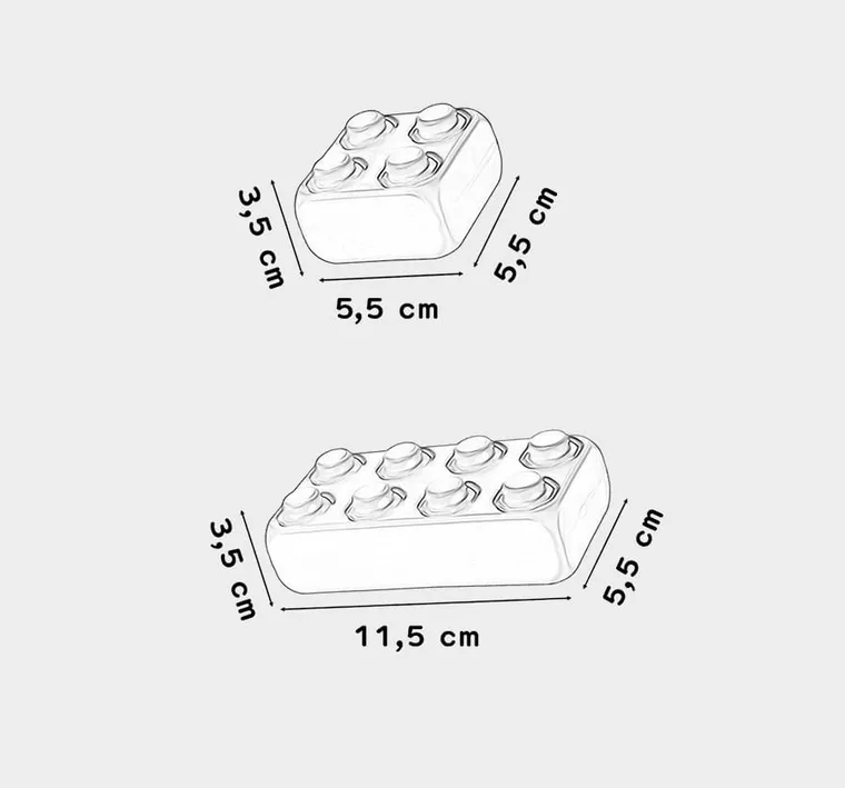Marioinex, cegły junior, klocki XL z drzwiami i oknami, 140 elementów