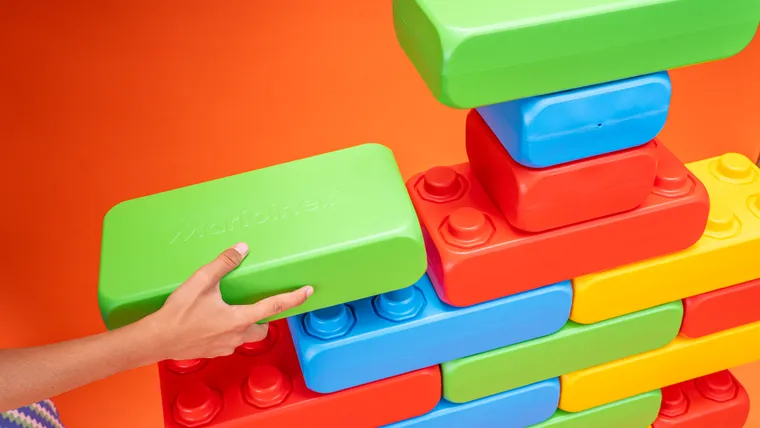 Marioinex, klocki budowlane, cegły, klocki XXL, 16 elementów