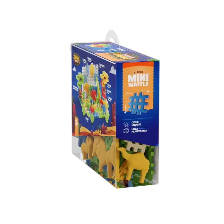 Marioinex, Mini Waffle, Animals Safari, klocki konstrukcyjne, 100 elementów