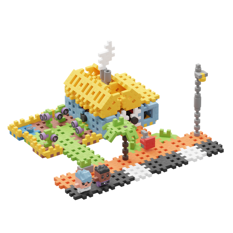 Marioinex, Mini Waffle, City, Dom, klocki konstrukcyjne, 148 elementów