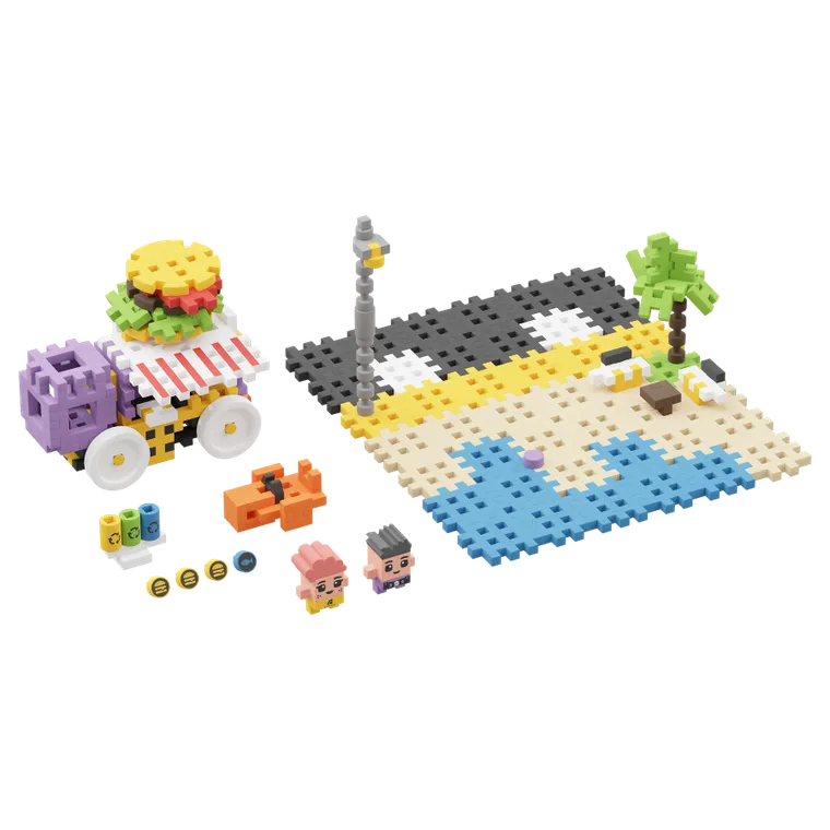 Marioinex, Mini Waffle, City, Food Truck, klocki konstrukcyjne, 148 elementów