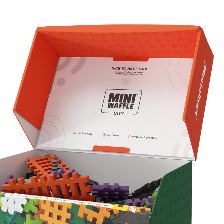 Marioinex, Mini Waffle, City, Ulica, klocki konstrukcyjne, 280 elementów