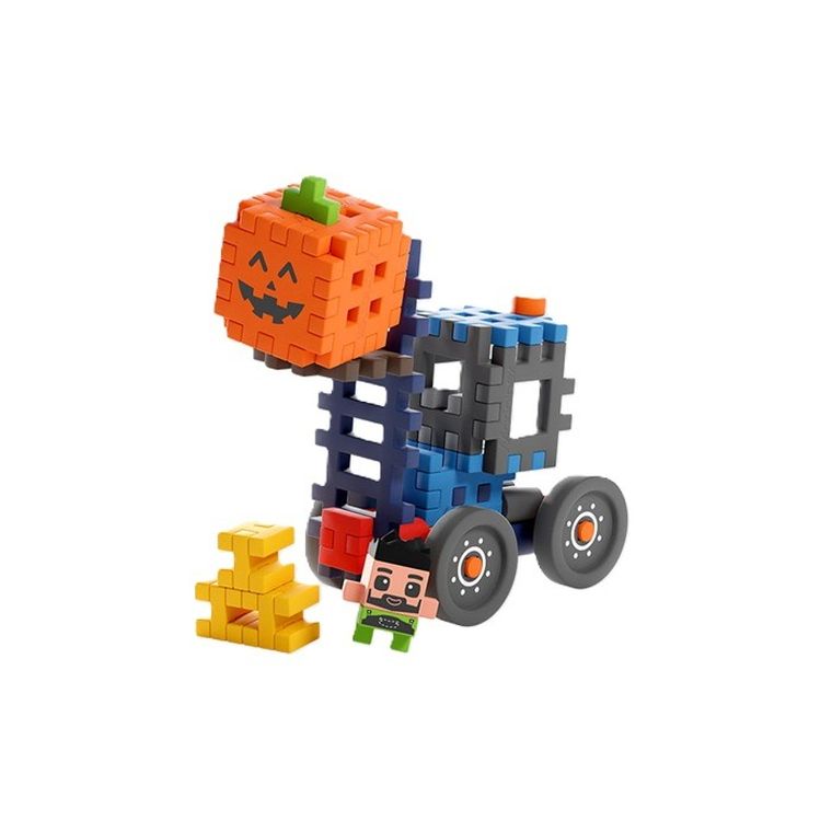 Marioinex, Mini Waffle, Farmer, Wózek widłowy, klocki konstrukcyjne, 50 elementów