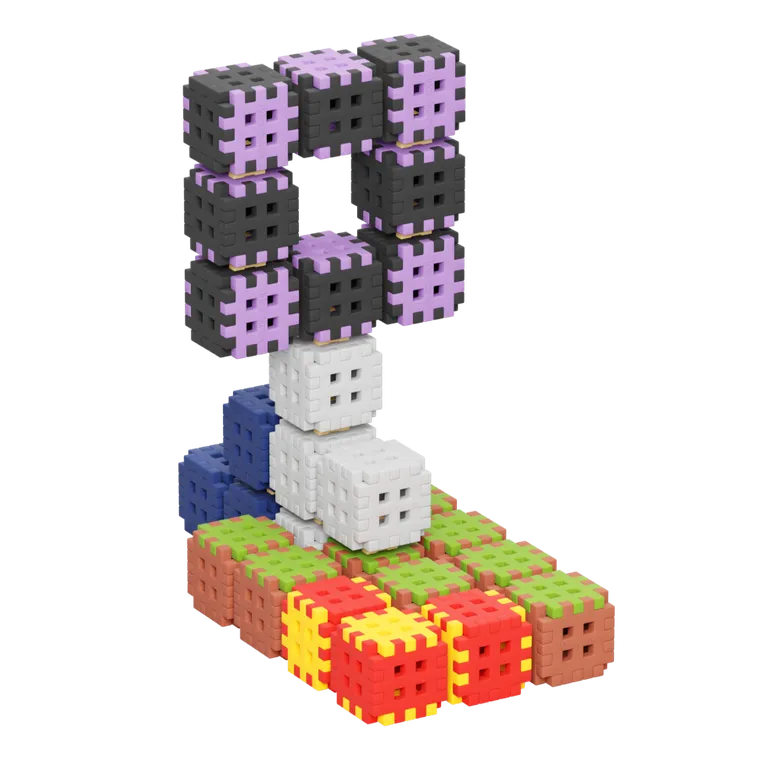 Marioinex, Mini Waffle, Green Blocks, klocki konstrukcyjne, 206 + 30 elementów gratis