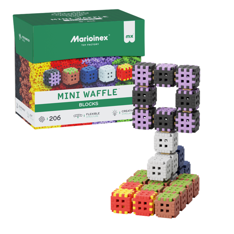 Marioinex, Mini Waffle, Green Blocks, klocki konstrukcyjne, 206 elementów