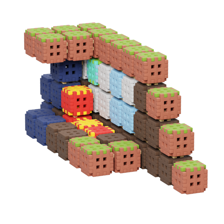 Marioinex, Mini Waffle, Green Blocks, klocki konstrukcyjne, 406 elementów