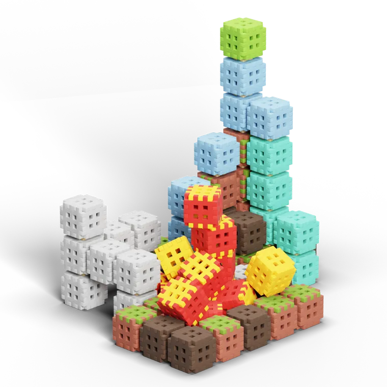 Marioinex, Mini Waffle, Green Blocks, klocki konstrukcyjne, 502 elementy