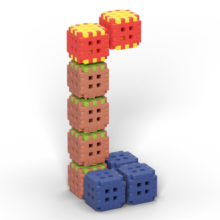 Marioinex, Mini Waffle, Green Blocks, klocki konstrukcyjne, 70 elementów