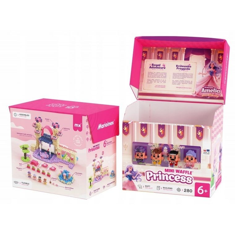 Marioinex, Mini Waffle, Księżniczka, klocki konstrukcyjne, 280 elementów