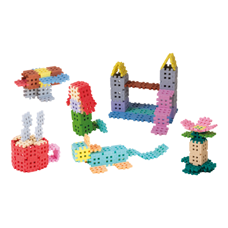 Marioinex, Mini Waffle, Pastel, klocki konstrukcyjne, 500 elementów