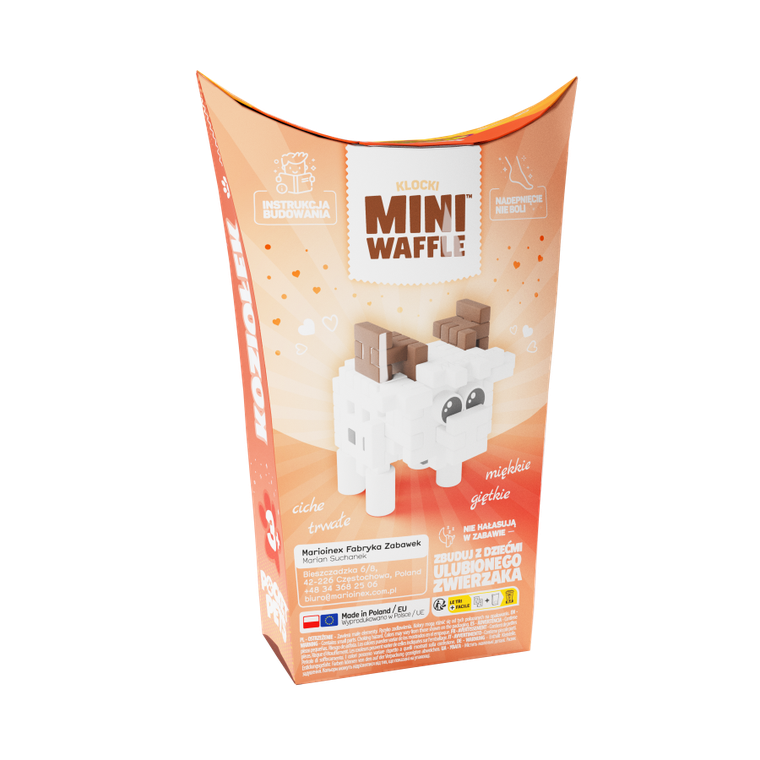 Marioinex, Mini Waffle, Pocket Pets, Koziołek, klocki konstrukcyjne, 35 elementów