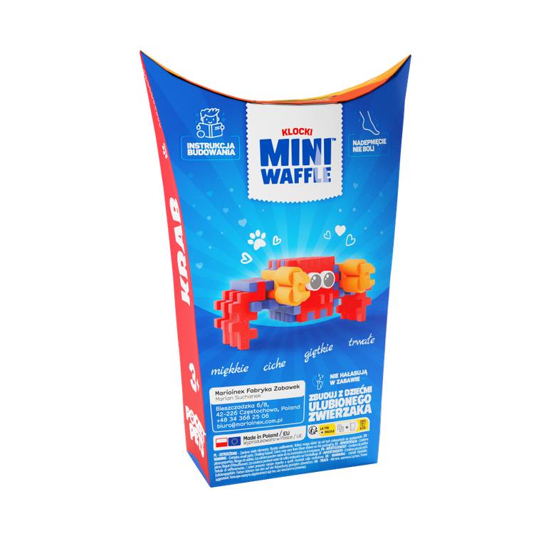 Marioinex, Mini Waffle, Pocket Pets, Krab, klocki konstrukcyjne, 33 elementy