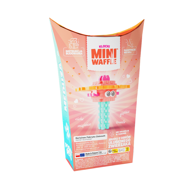 Marioinex, Mini Waffle, Pocket Pets, Meduza, klocki konstrukcyjne, 25 elementów