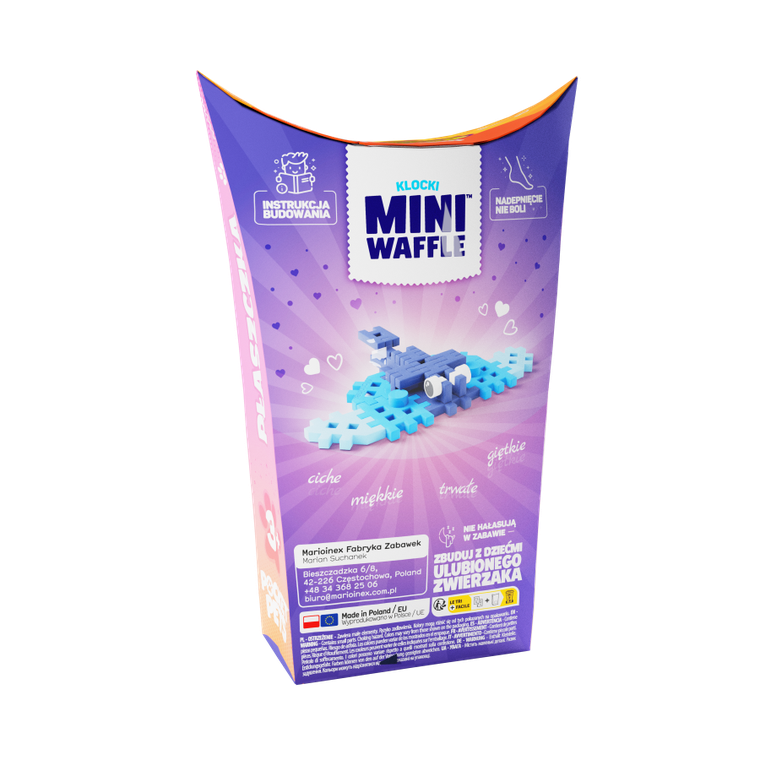 Marioinex, Mini Waffle, Pocket Pets, Płaszczka, klocki konstrukcyjne, 25 elementów