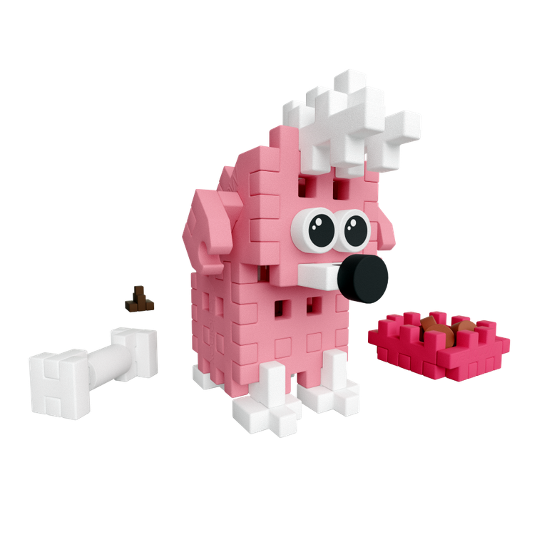 Marioinex, Mini Waffle, Pocket Pets Puppies, Pudel, klocki konstrukcyjne, 47 elementów