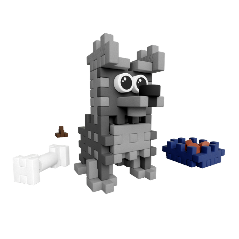 Marioinex, Mini Waffle, Pocket Pets Puppies, Sznaucer, klocki konstrukcyjne, 49 elementów