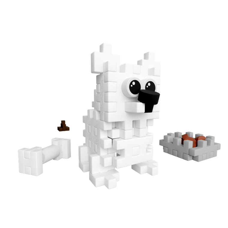 Marioinex, Mini Waffle, Pocket Pets Puppies, West Highland White Terrier, klocki konstrukcyjne, 49 elementów