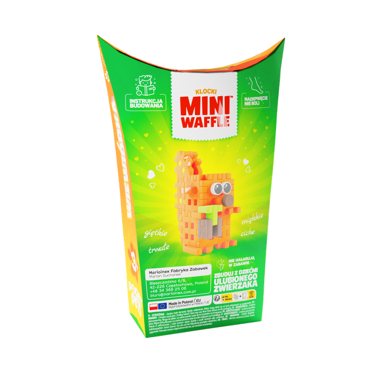 Marioinex, Mini Waffle, Pocket Pets, Wiewiórka, klocki konstrukcyjne, 34 elementy