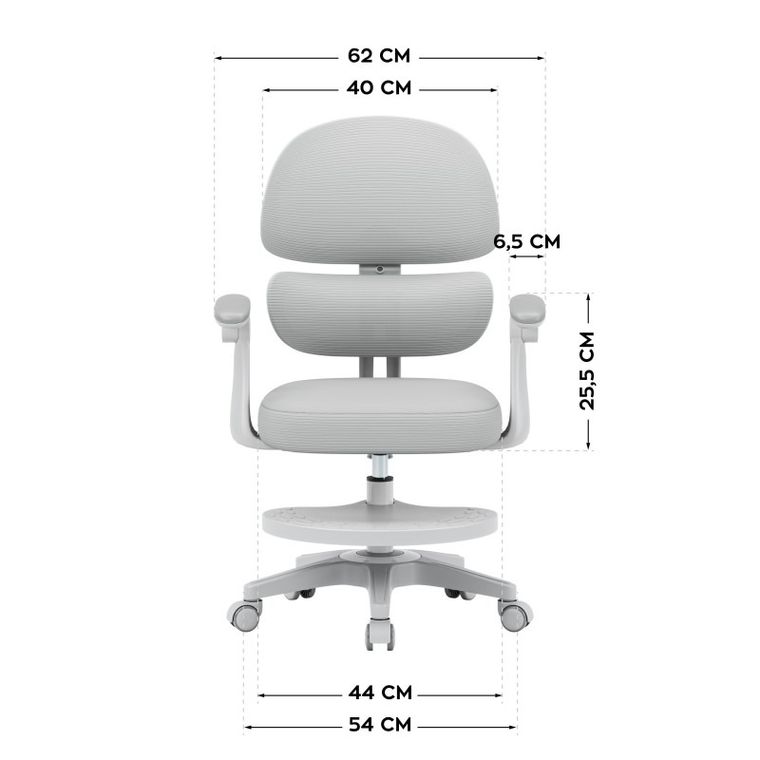 Mark Adler, Junior 4.4, fotel ergonomiczny dla dzieci, Grey