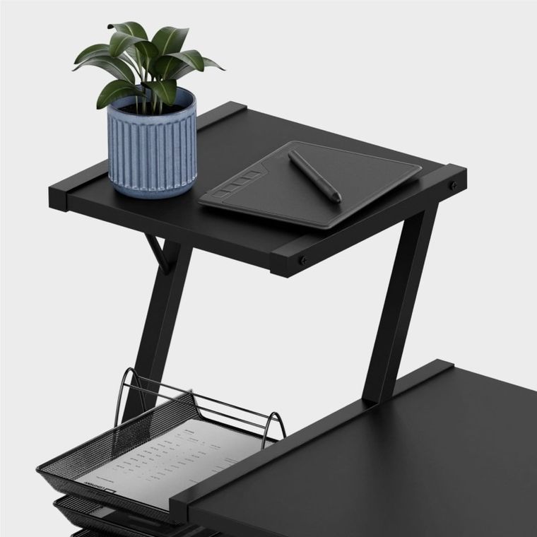 Mark Adler, Leader 3.5, biurko z półkami, Black, 116 cm