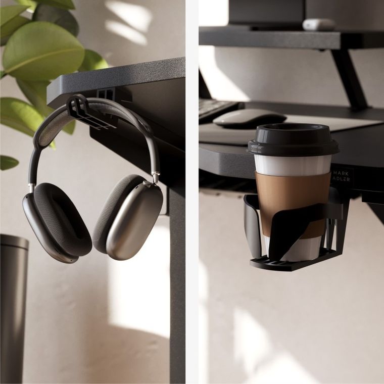 Mark Adler, Leader 5.1 Black, biurko komputerowe z półką, 115 cm