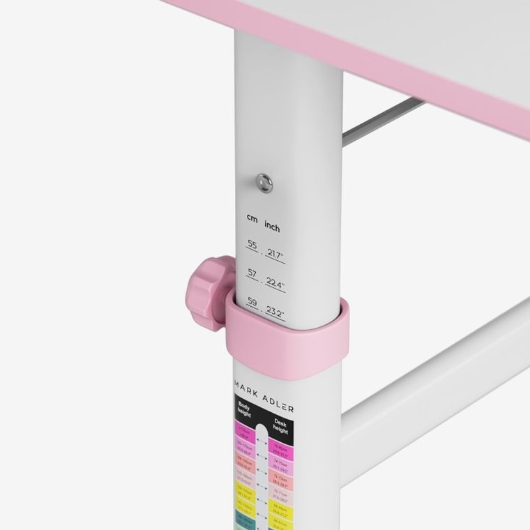Mark Adler, Study 3.7 Pink, biurko dziecięce z regulacją wysokości