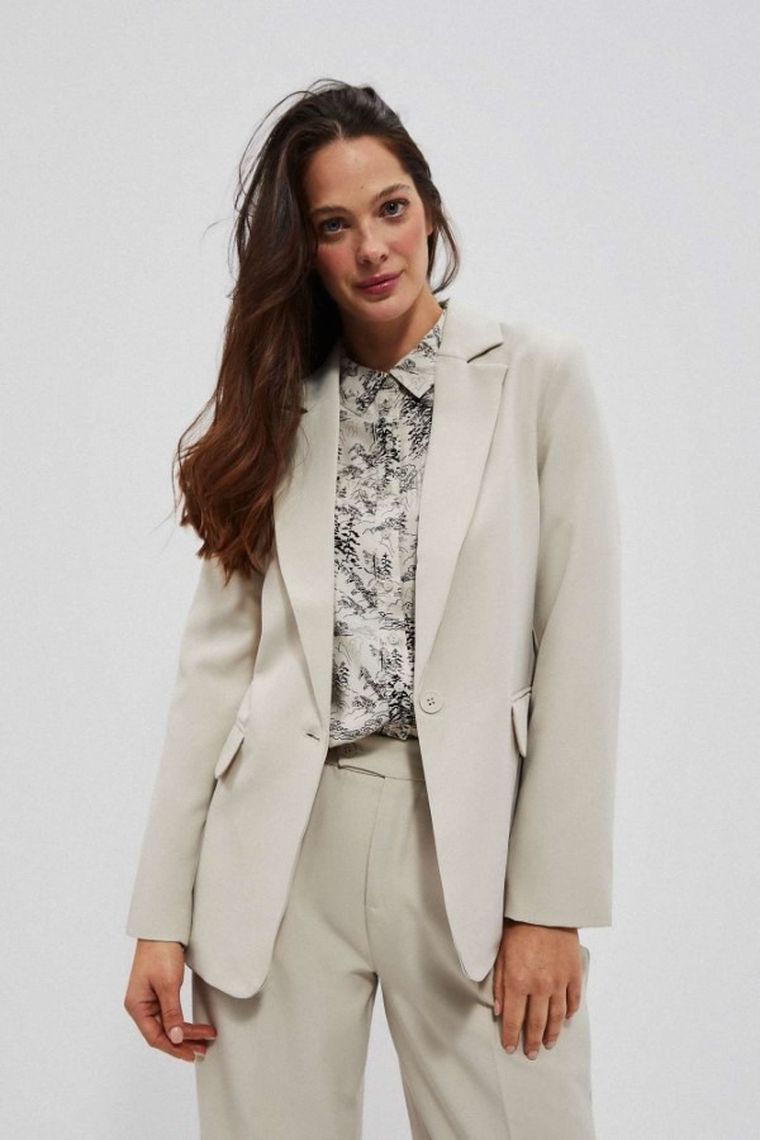 Marynarka damska, beżowa, Moodo