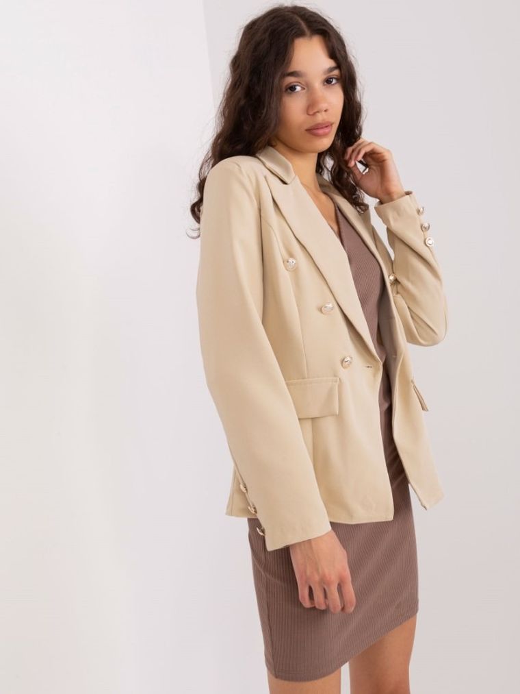 Marynarka damska, beżowa, Och Bella