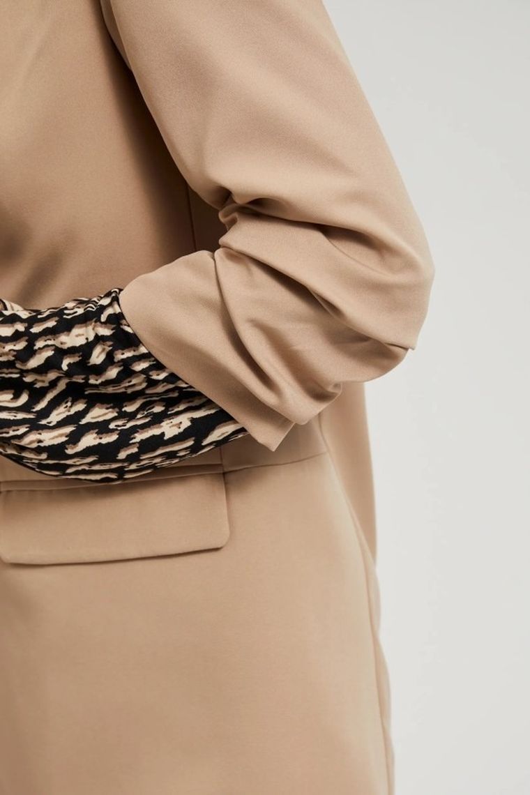 Marynarka damska, brązowa, Moodo