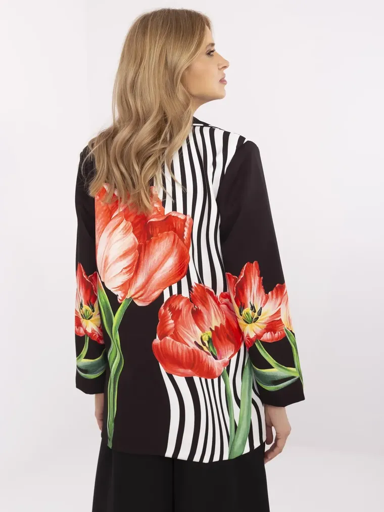 Marynarka damska, czarna, Italy Moda