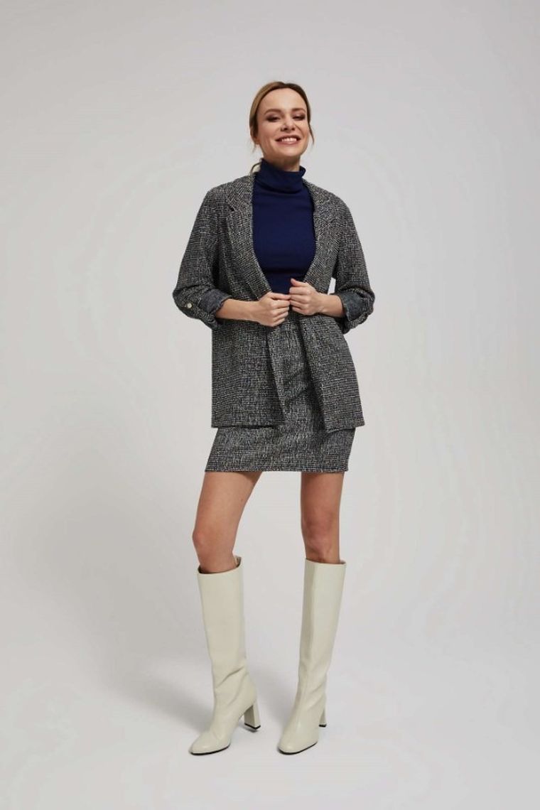 Marynarka damska, czarna, Moodo